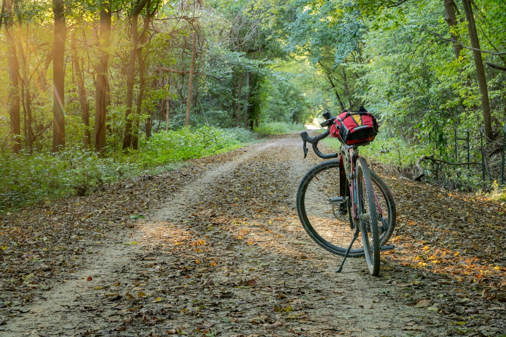 Gravel,Touring,Bike,On,Katy,Trail,Near,Mckttrick,,Missouri,,In